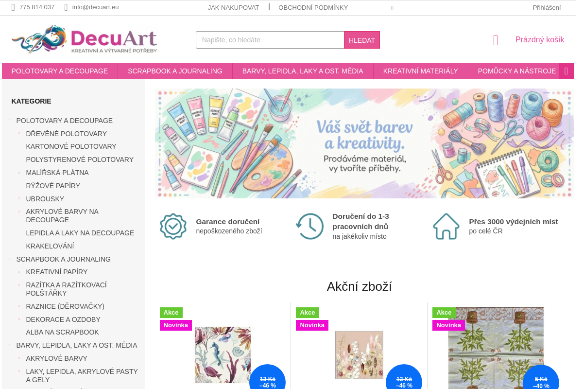 DecuArt - kreativní a výtvarné potřeby