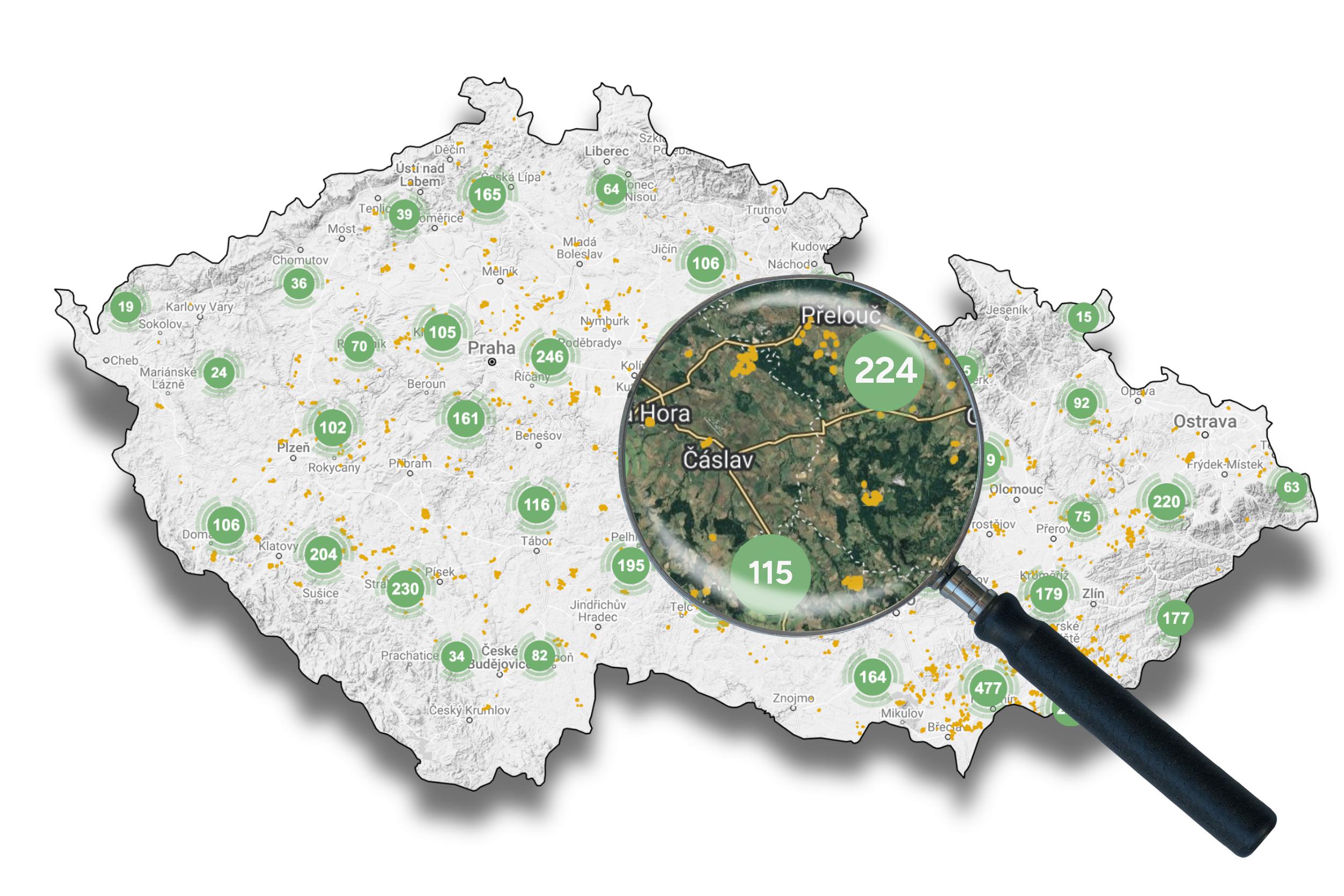 Interaktivní mapa pozemků
