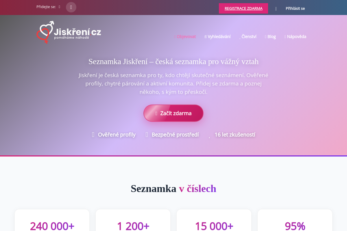 Seznamka Jiskření.cz