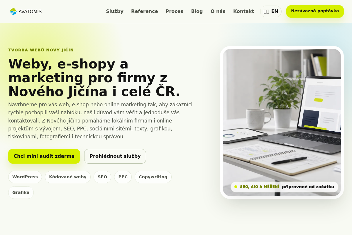 AVATOMIS – Tvorba webových stránek a e-shopů