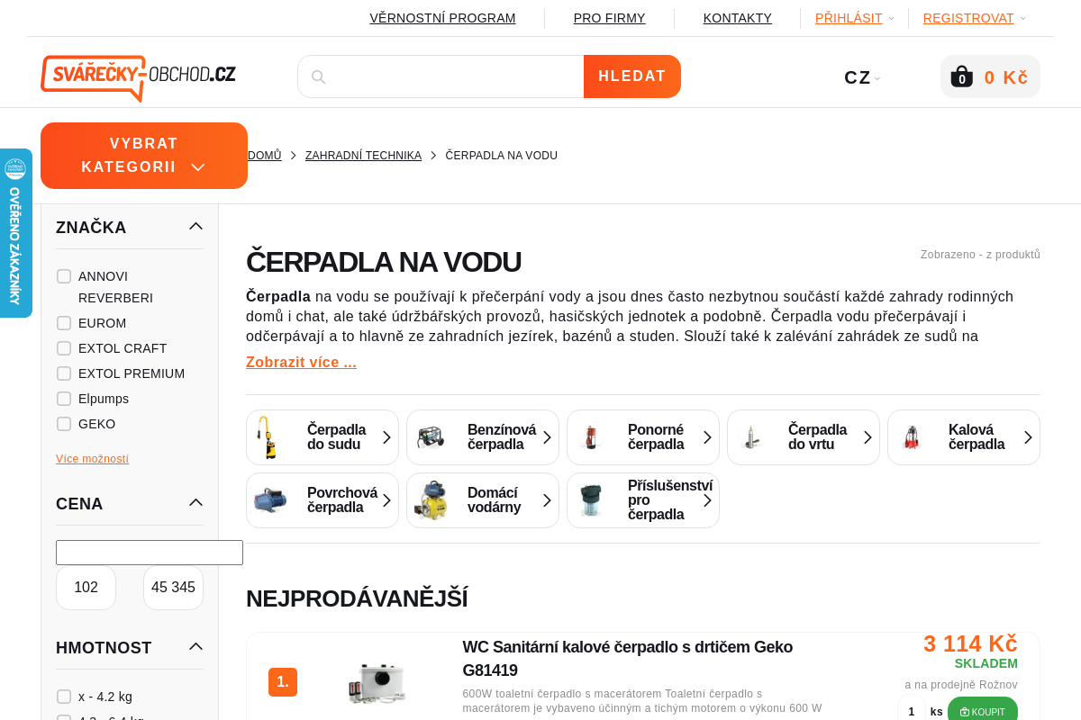 Čerpadla-obchod.cz