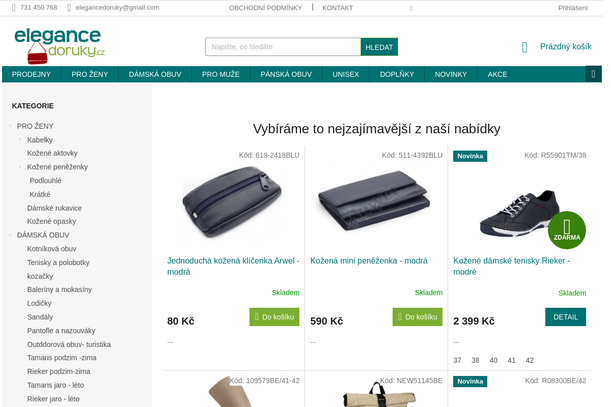 Obuv a kožené zboží Elegancedoruky.cz