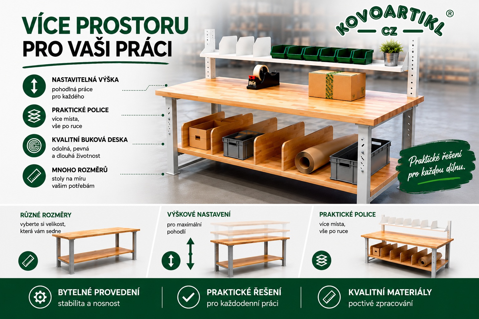 Více prostoru pro vaši práci