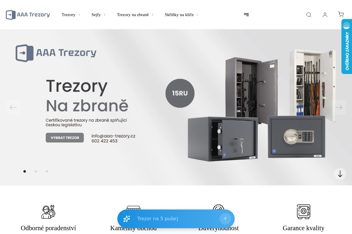 AAA TREZORY - akreditovaný prodejce trezorů