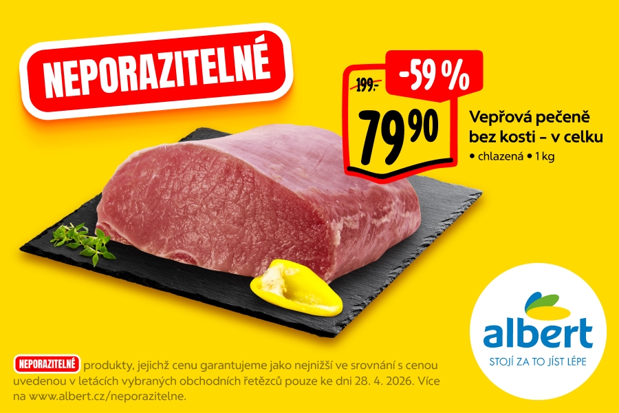 Vepřová pečeně bez kosti – v celku