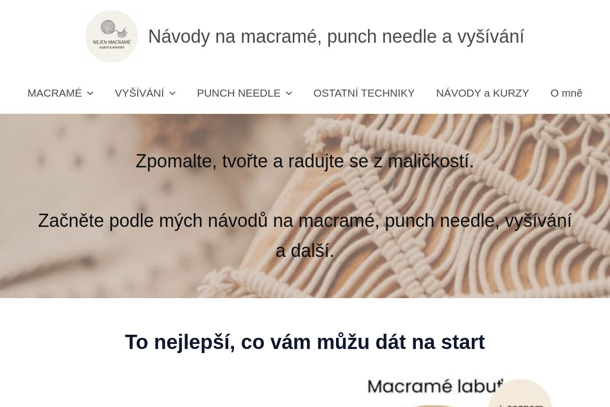 Nejen macramé