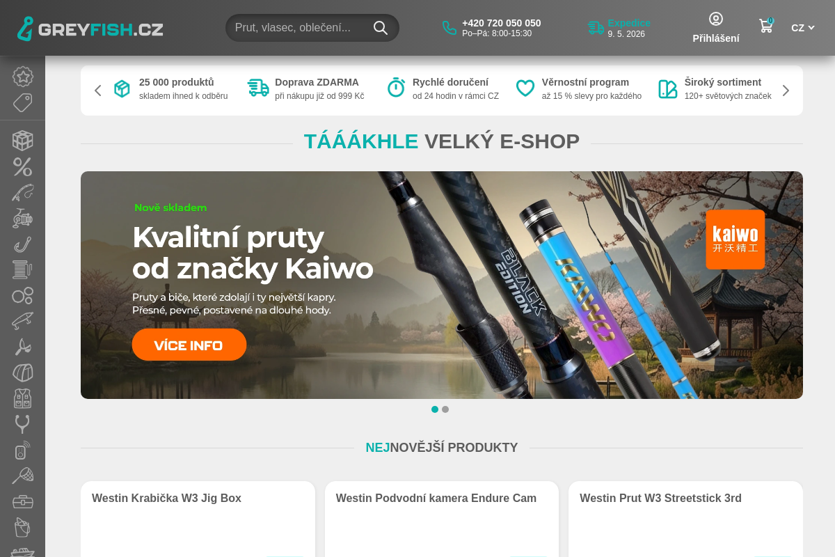 Greyfish.cz - Široký výběr rybářských potřeb ihned k odběru