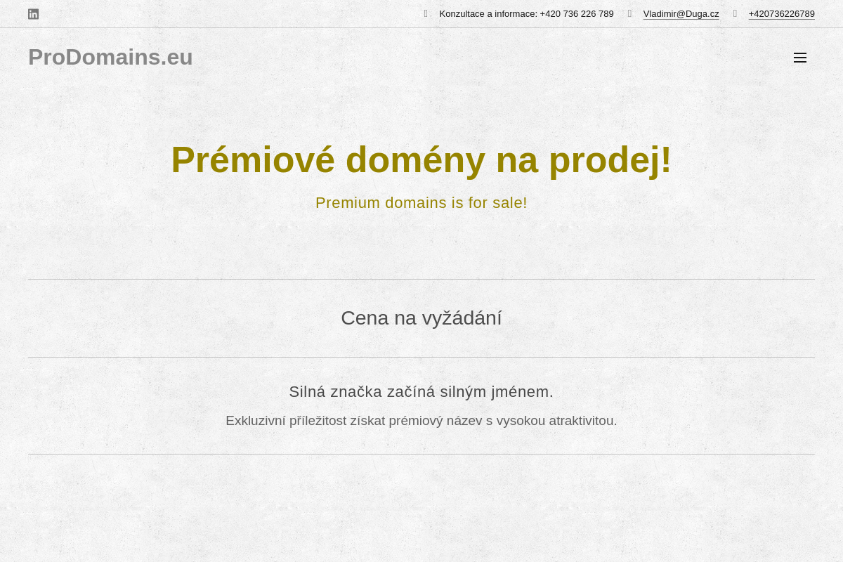 ProDomains.eu - Vladimír Duga