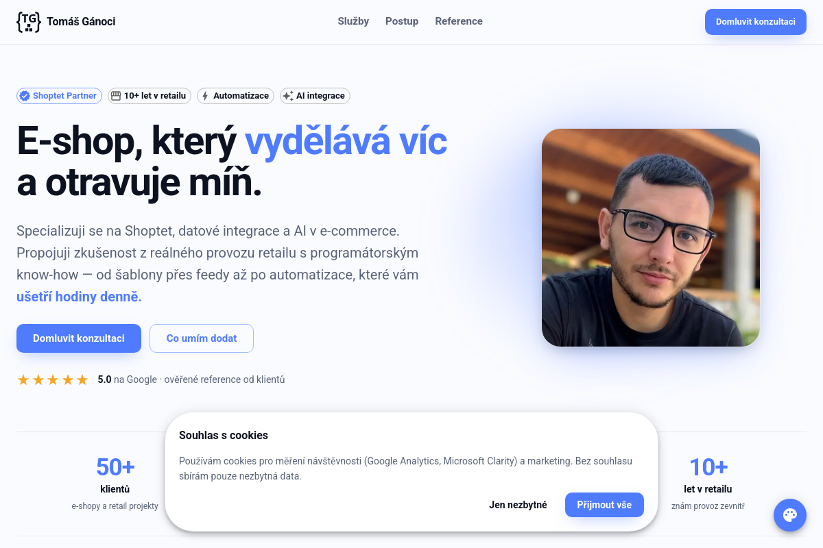 Tomáš Gánoci - Shoptet specialista & programátor