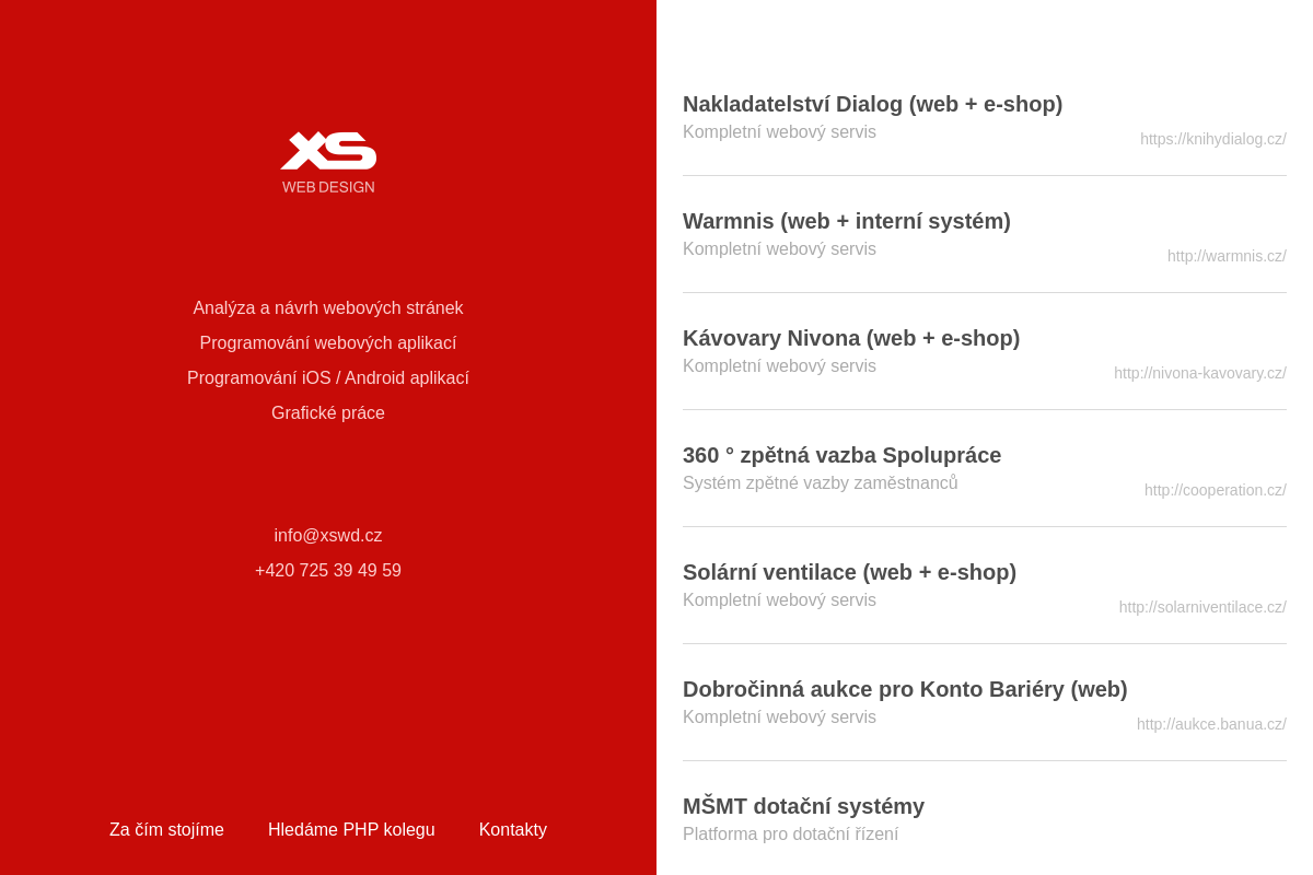Tomáš Hnatovský - XS Web Design