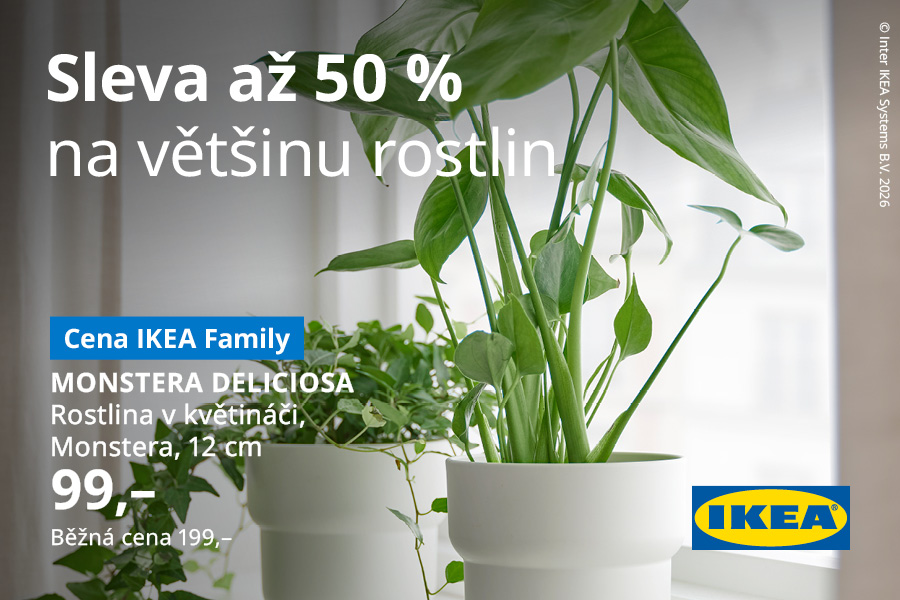 Sleva až 50 % na většinu rostlin