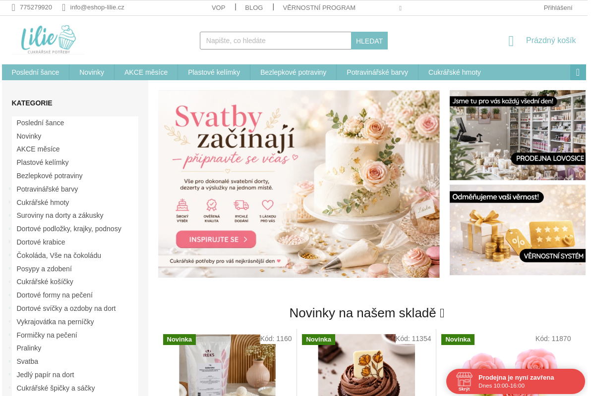Eshop-lilie.cz: Cukrářské potřeby a pomůcky