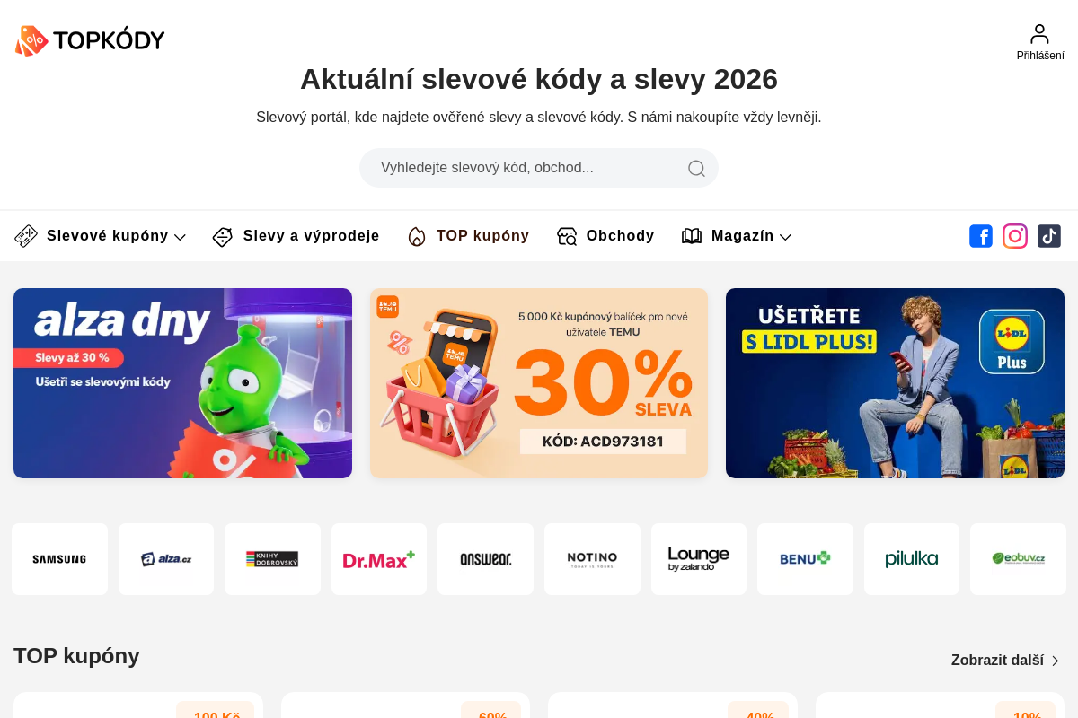 Topkody.cz