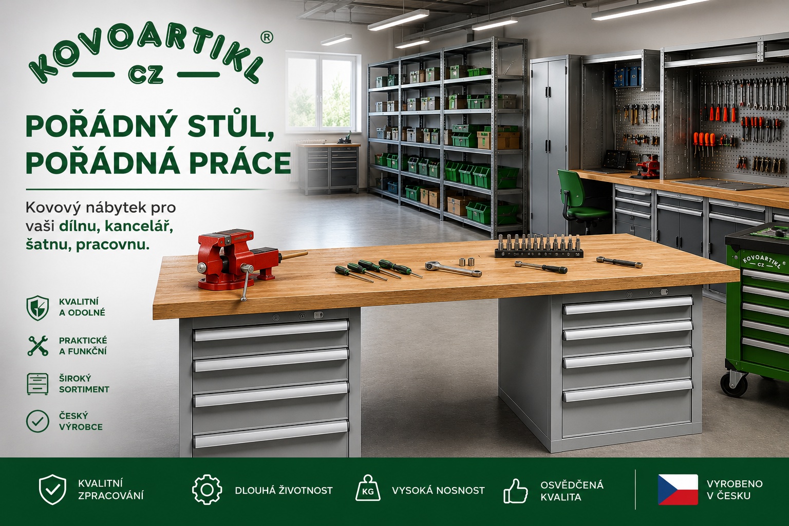 Pořádný pracovní stůl do každé dílny