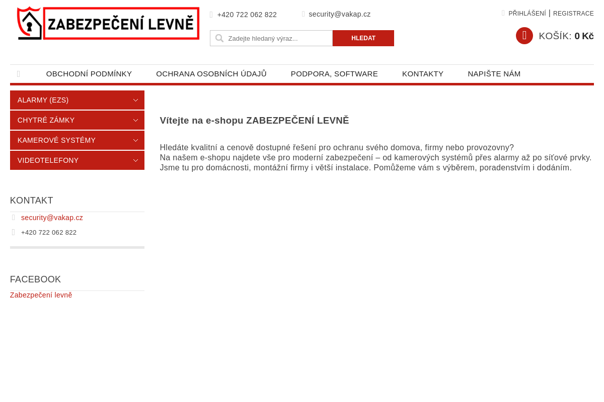 Zabezpečení levně.cz