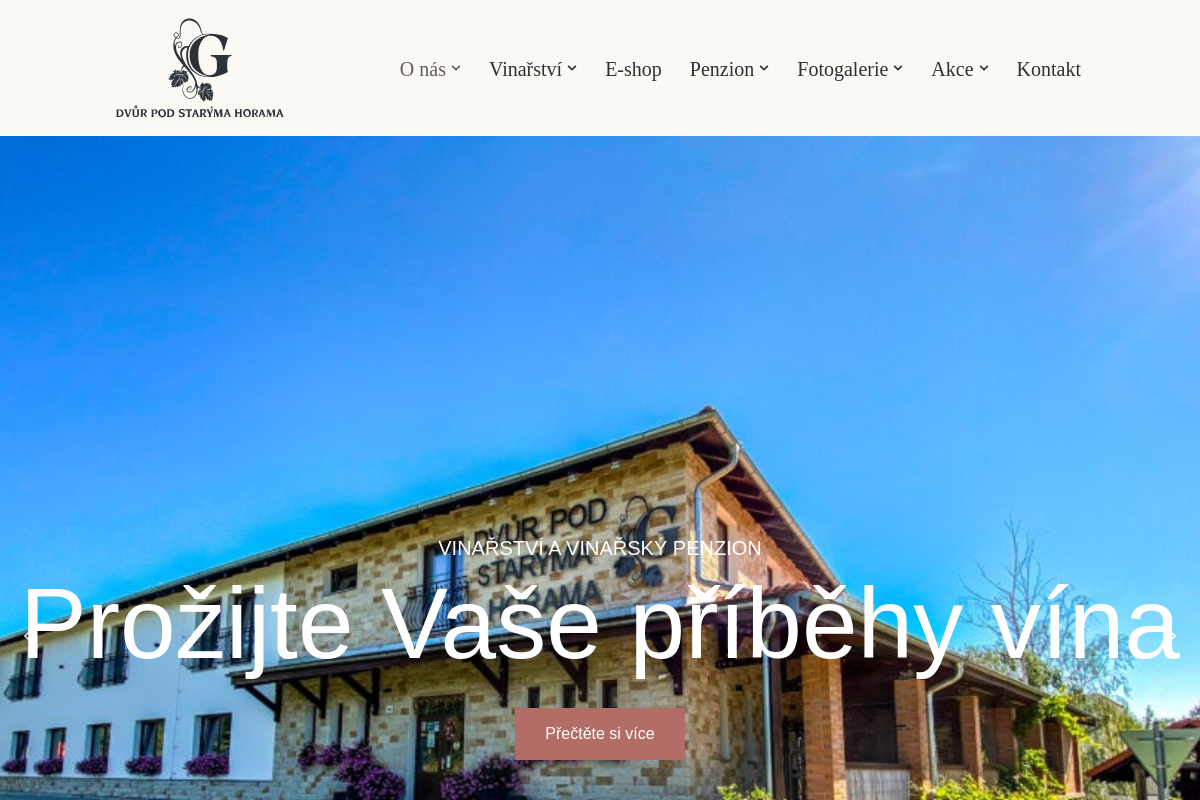 VINAŘSTVÍ - DVŮR POD STARÝMA HORAMA, s.r.o.