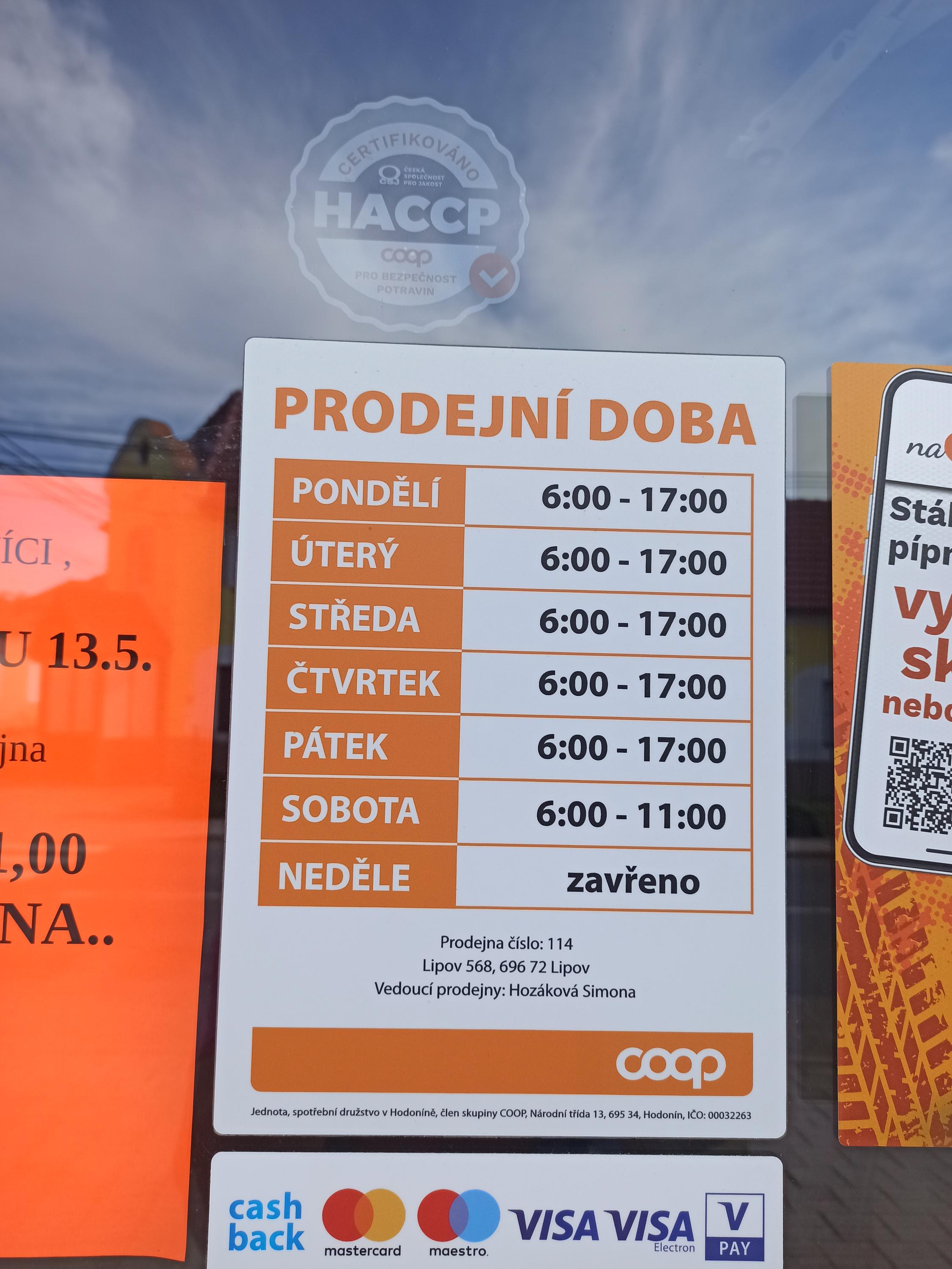 Jednota, spotřební družstvo v Hodoníně - COOP foto 1