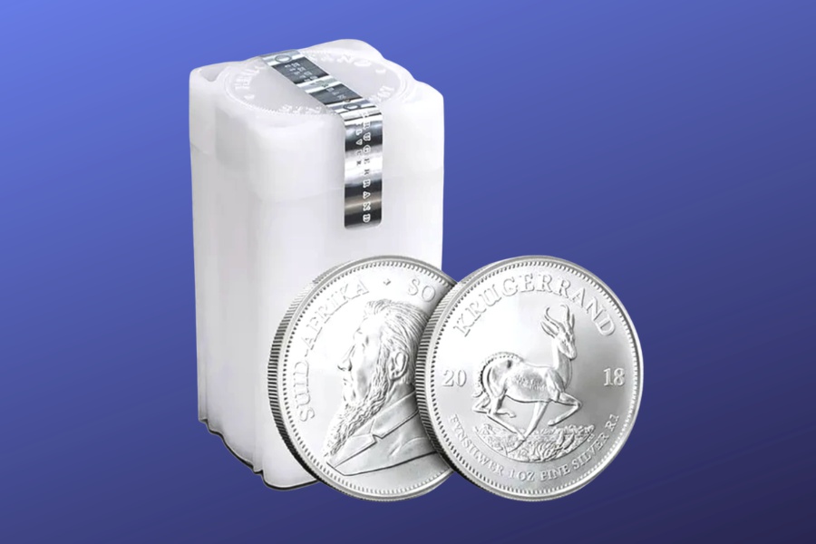 25 ks stříbrných mincí 1 Oz Krugerrand Springboka