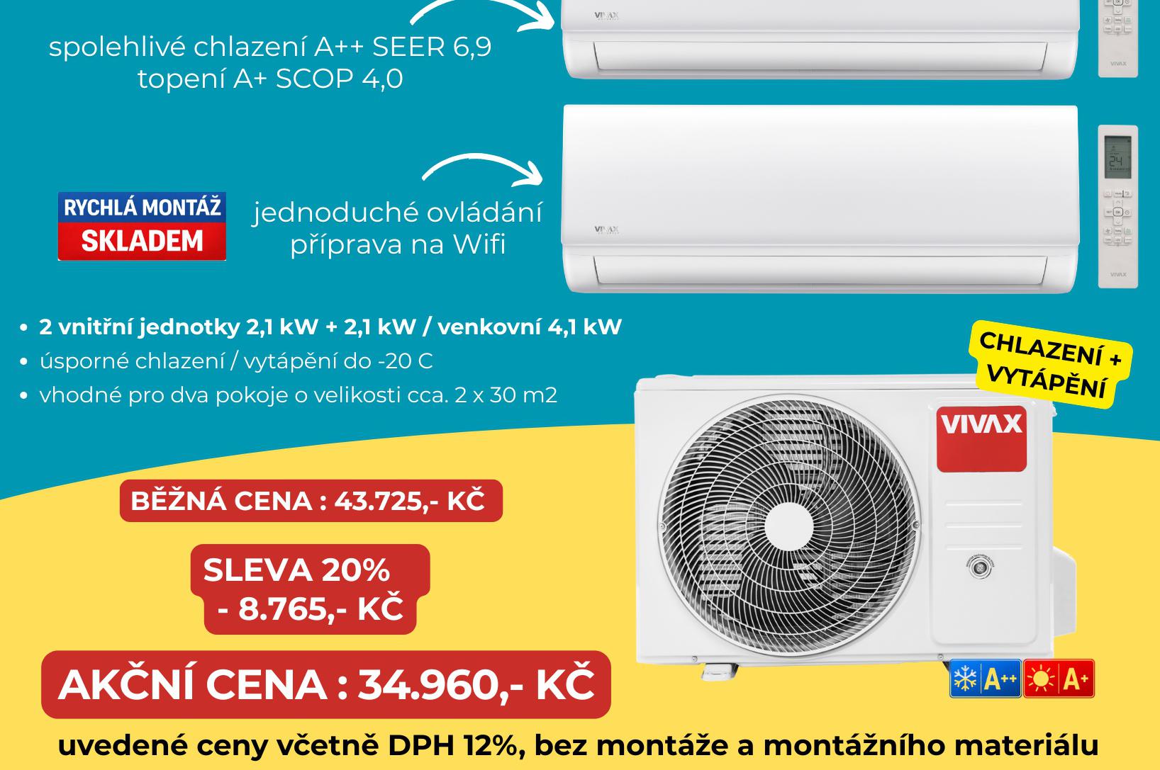 Klimatizace multi 2+1