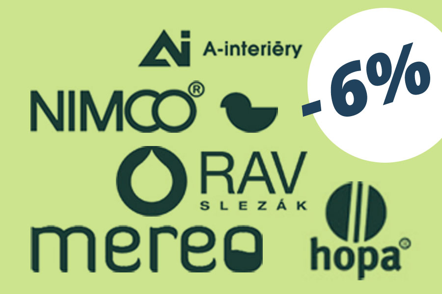 SLEVA 6% na vybrané výrobce a platbu převodem!