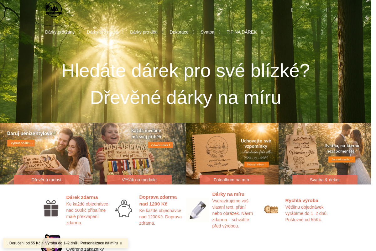 Dary dřeva - gravírované dárky