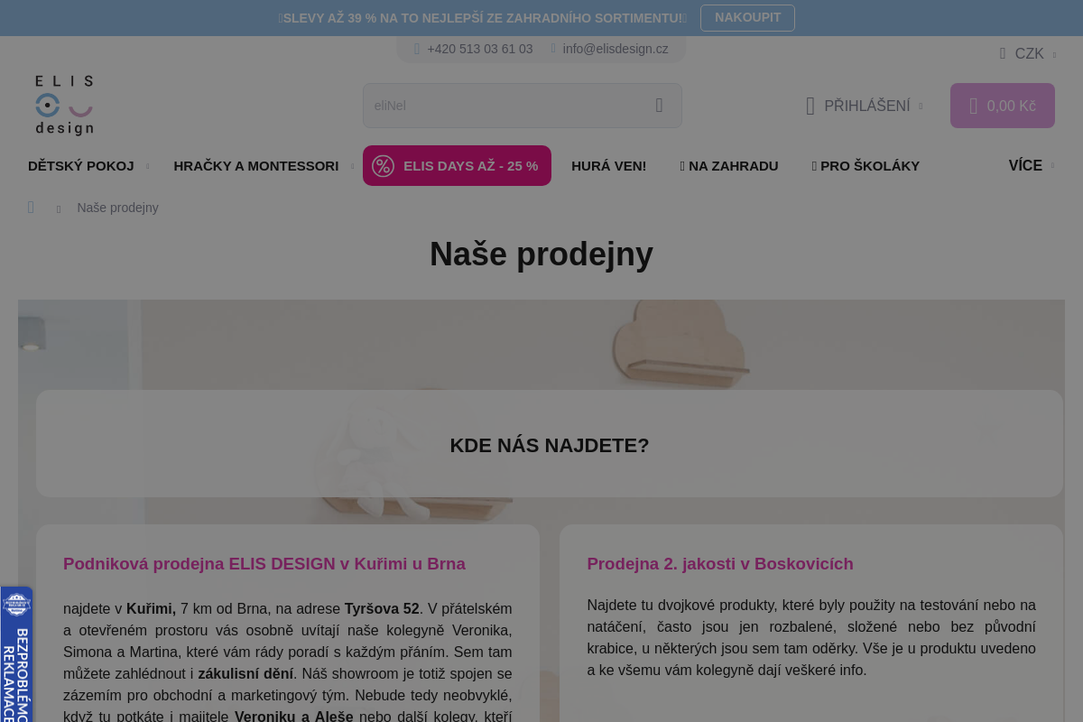 ELIS DESIGN – showroom Praha