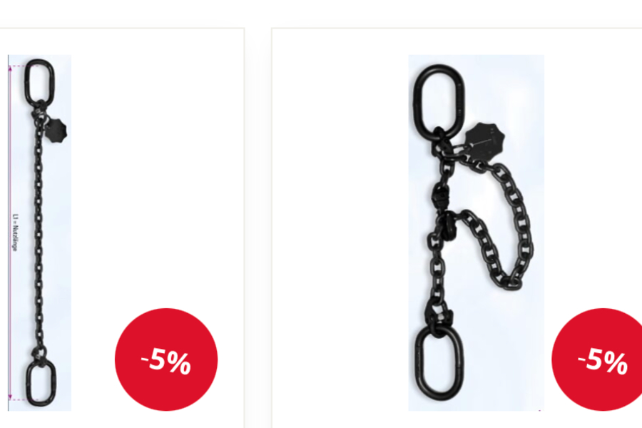 Černé zvedací řetězy Safetex: Akční nabídka