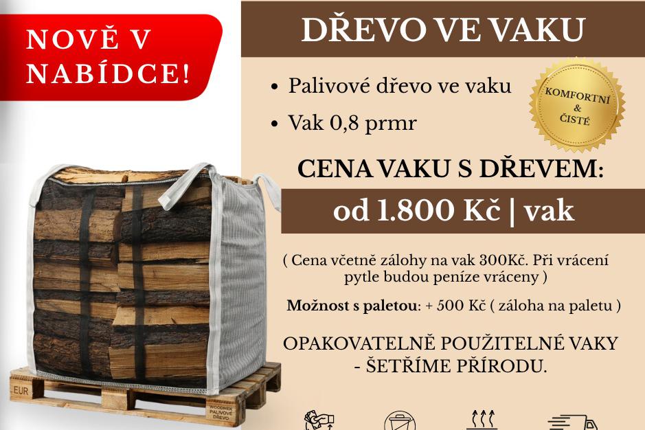 NOVINKA : Dřevo ve vaku 0,8 prmr