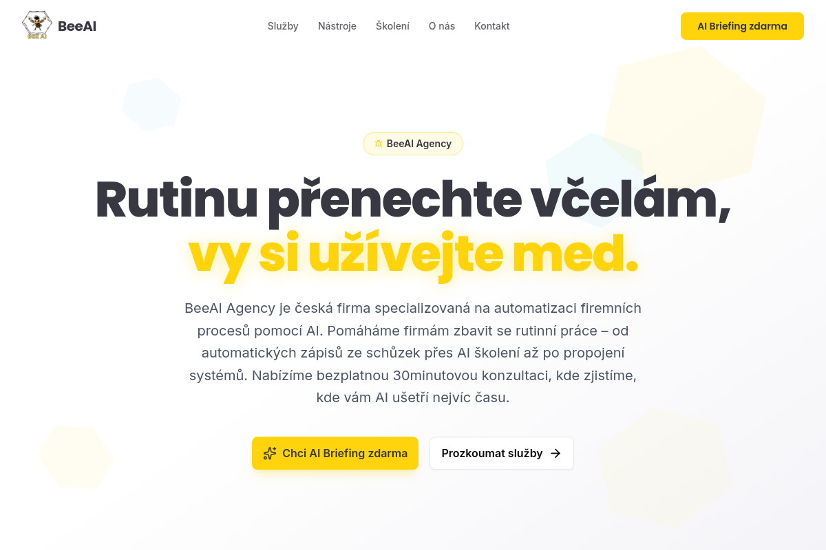 BeeAI Agency | Automatizace, Vývoj software, AI