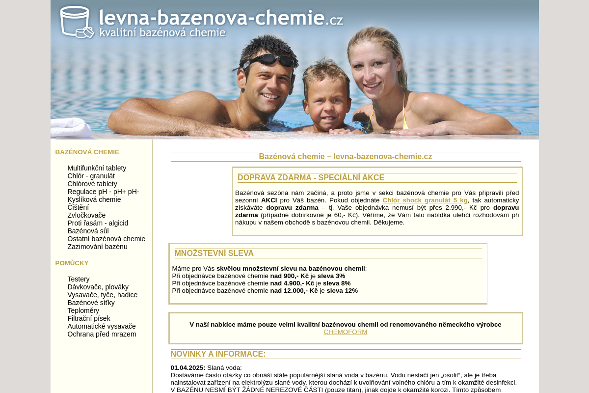 Levna-bazenova-chemie.cz foto 1