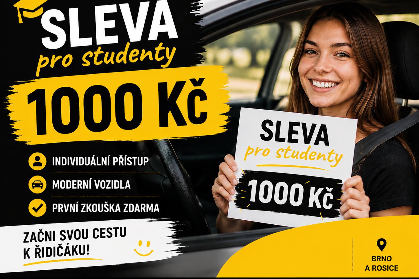 Sleva pro studenty 1000 Kč