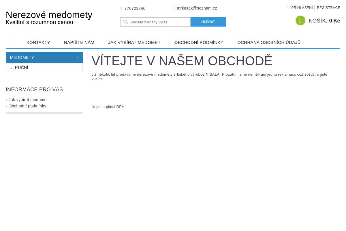 Nerezové medomety
