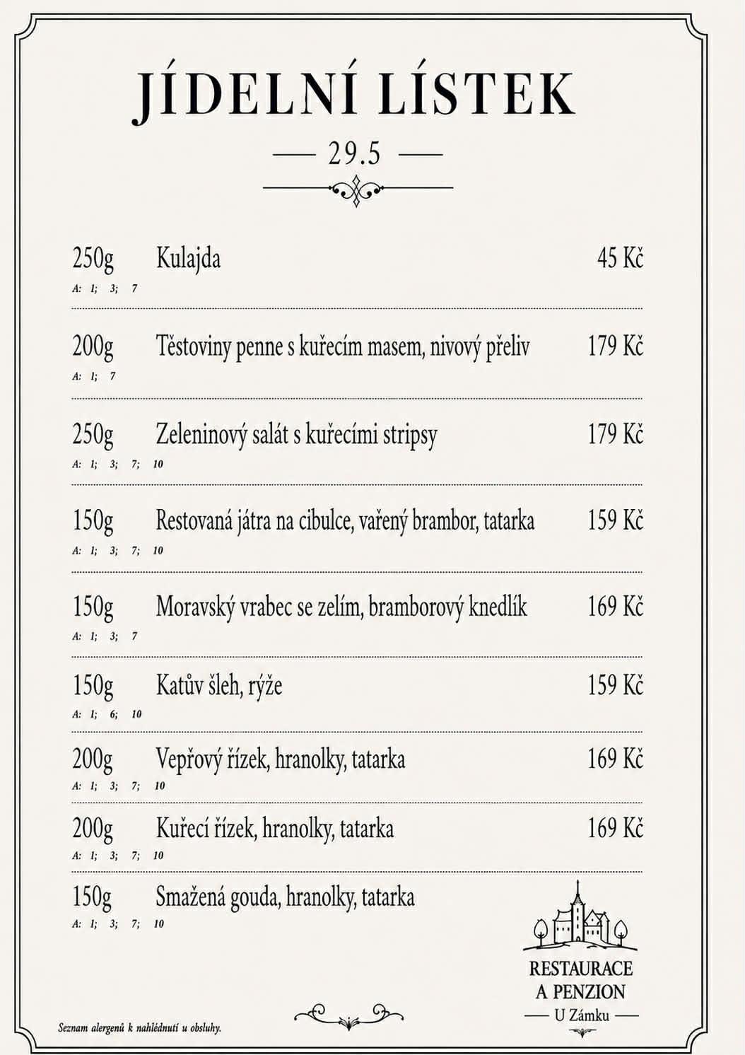 Restaurace U Zámku Hluboš foto 5