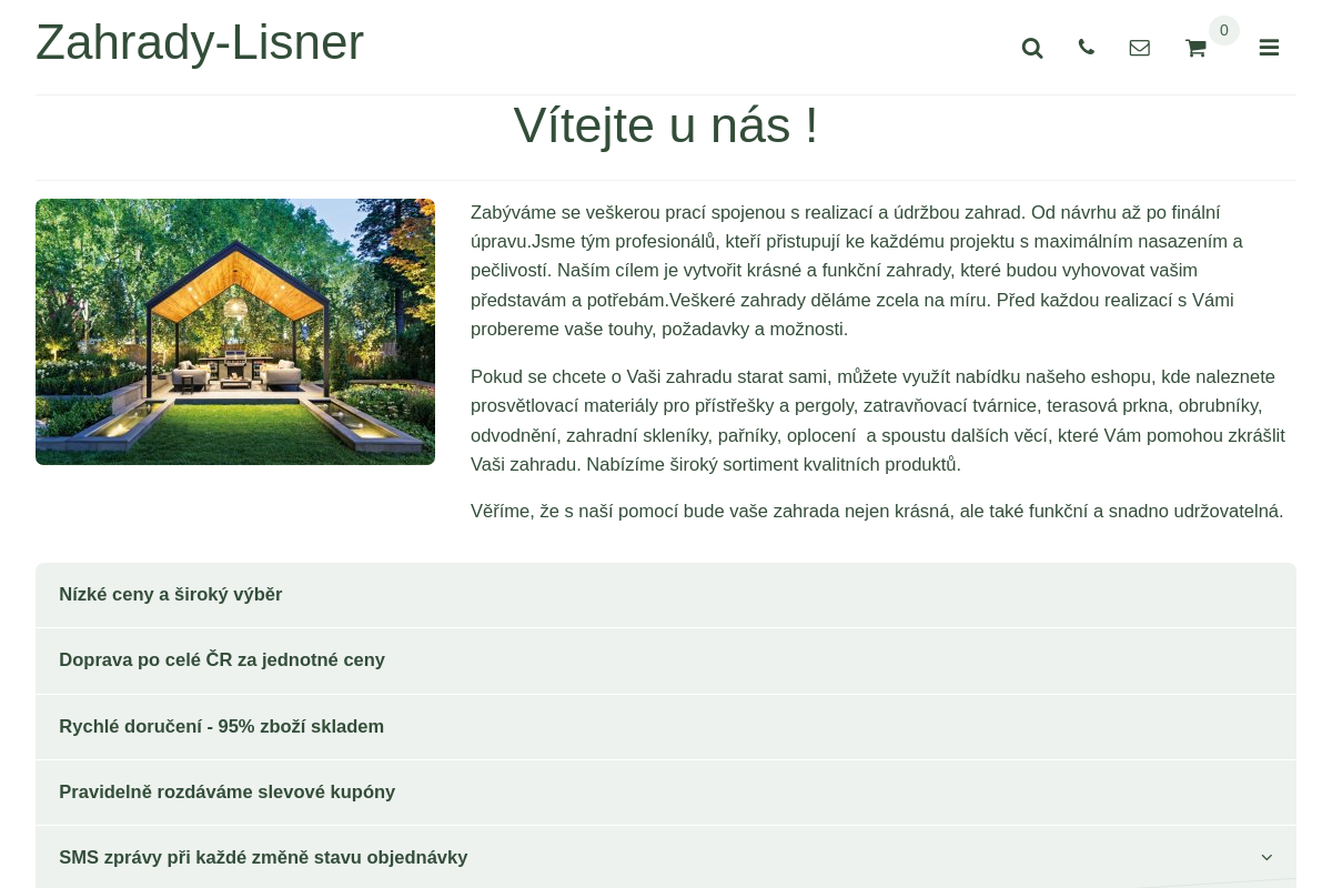 Zahrady-Lisner výdejní sklad Plzeň