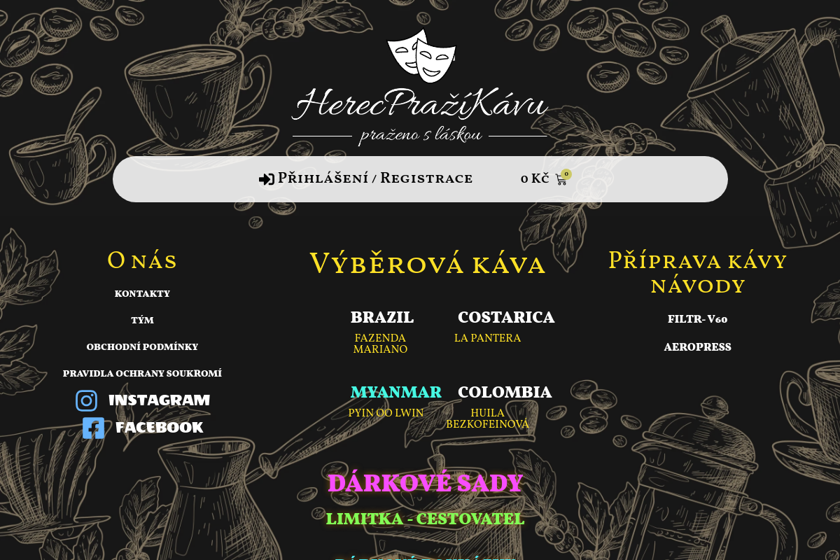 Herec Praží Kávu