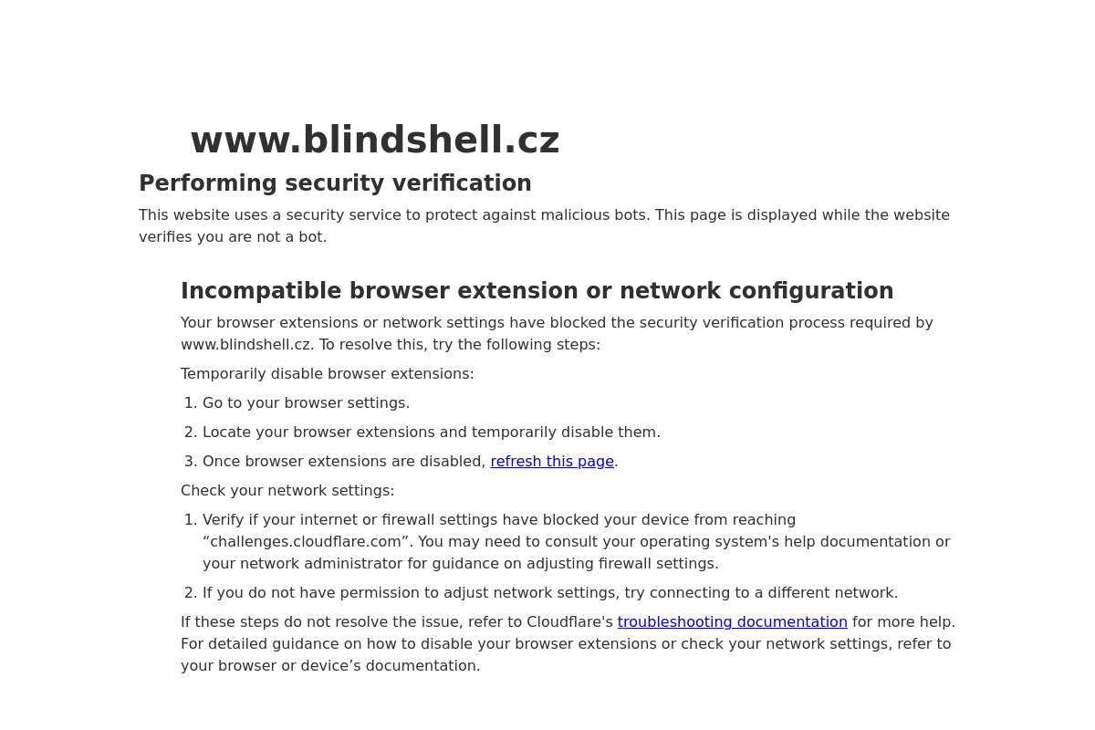 BlindShell.cz