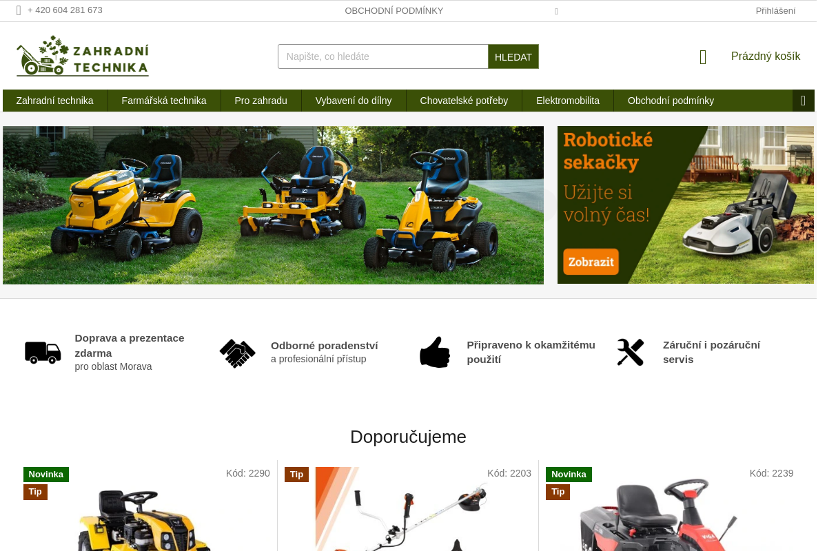 Zahradní technika BV Cars