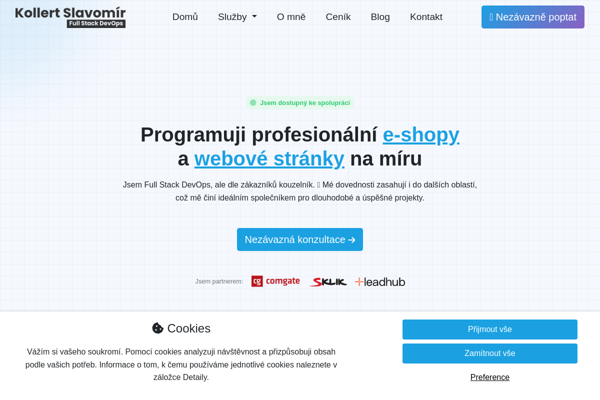Slavomír Kollert - Tvorba e-shopů a webových stránek
