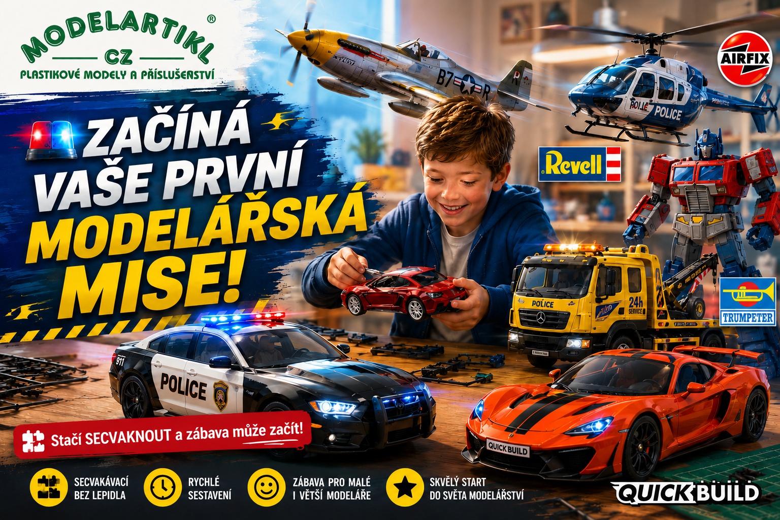 Začíná vaše první modelářská mise!