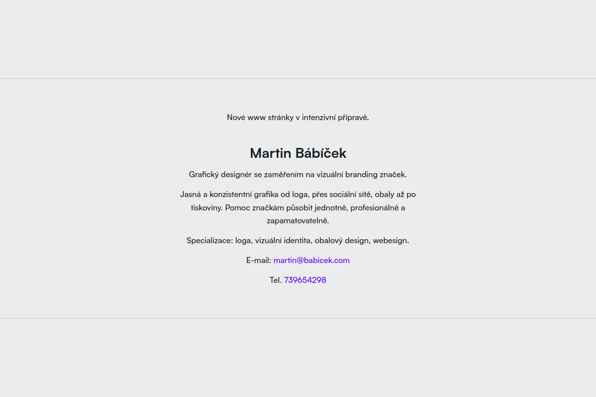 Martin Bábíček – grafický designer