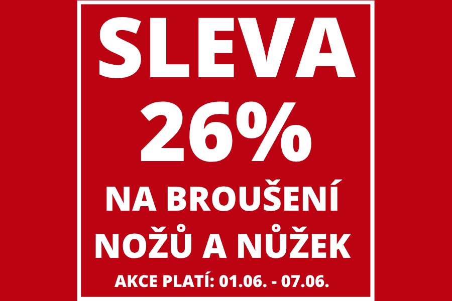 Sleva na broušení nožů a nůžek