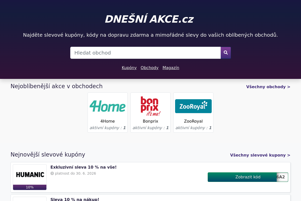 DNEŠNÍ AKCE.CZ