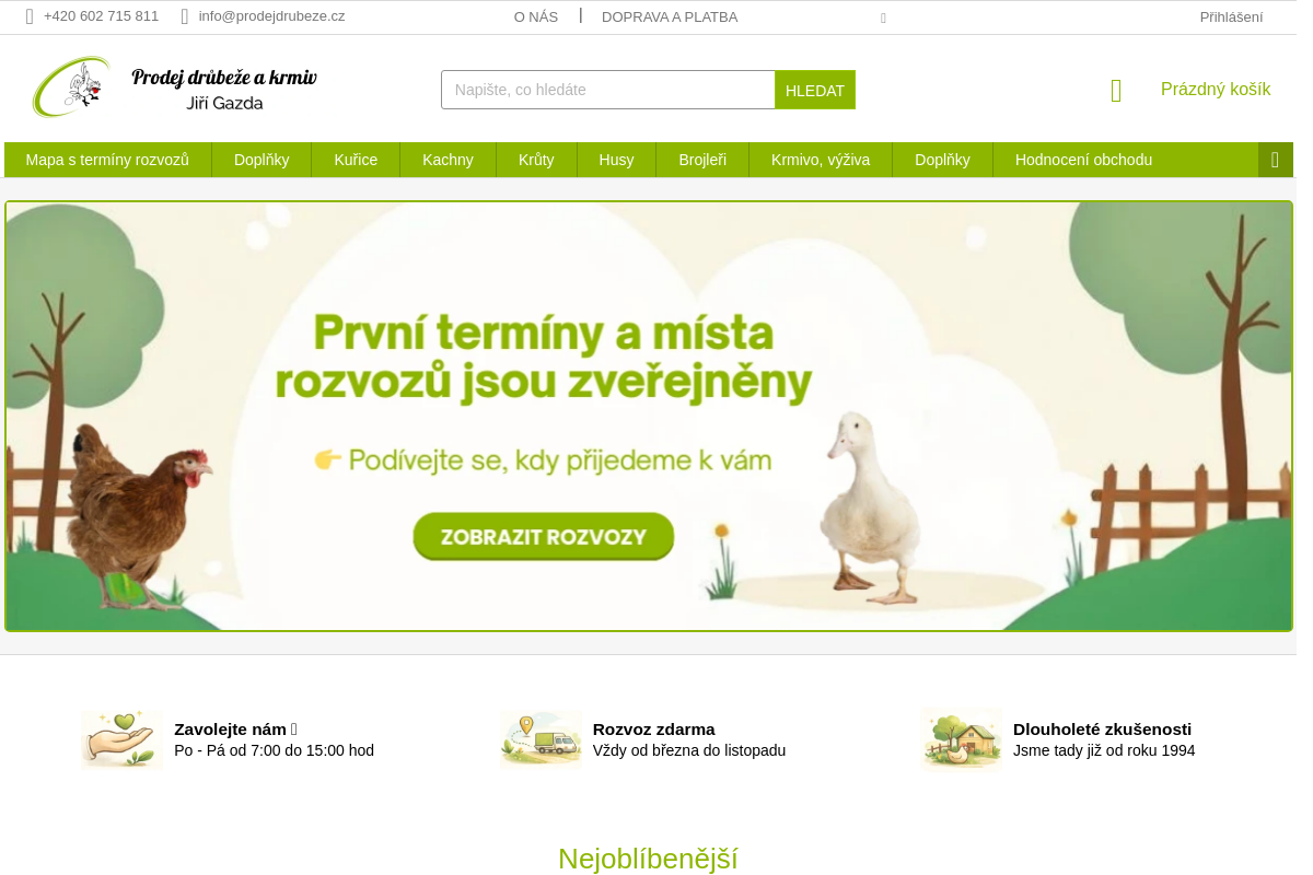Prodej drůbeže a krmiv Jiří Gazda