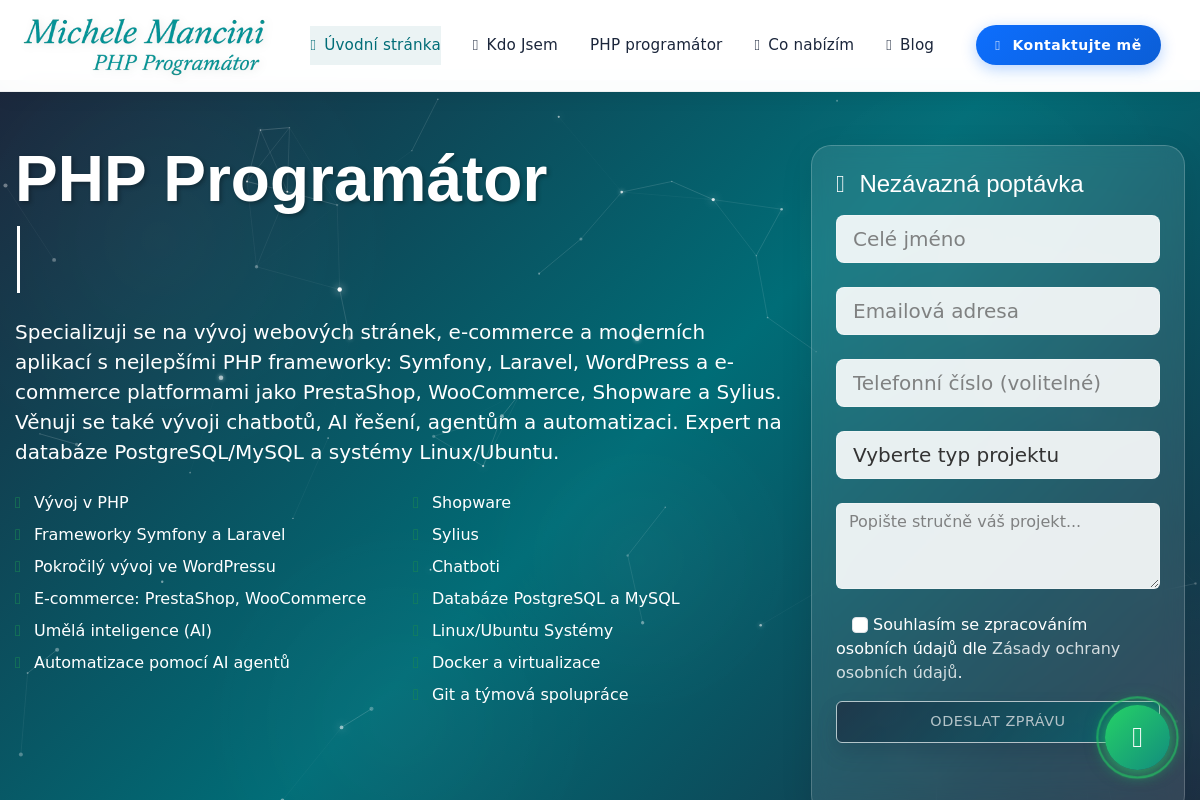 PHP programátor Michele Mancini