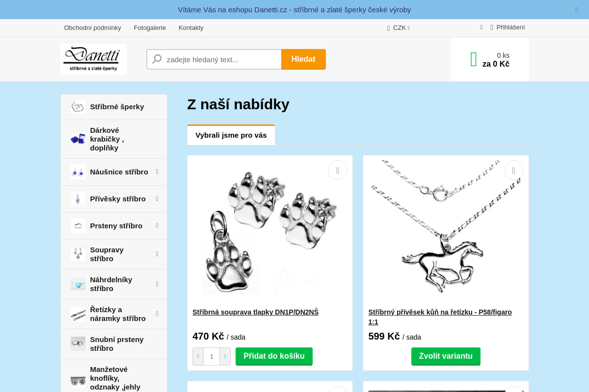 Danetti.cz stříbrné šperky