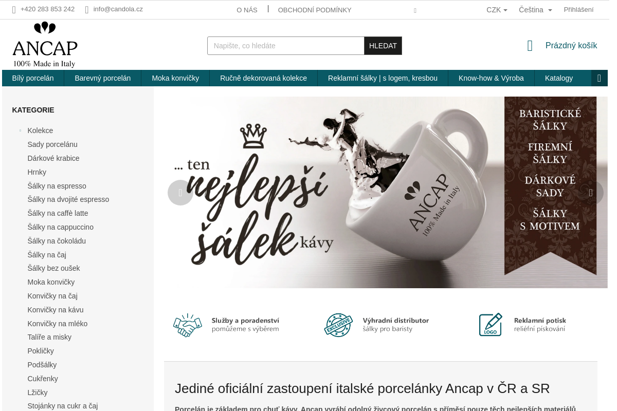 ANCAP - šálky na kávu | Ancap.cz