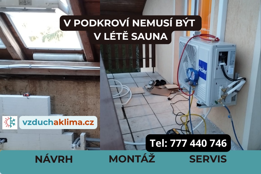 Montáž klimatizací do podkroví a bytů