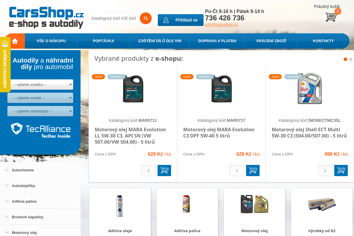 Autodíly CarsShop.cz