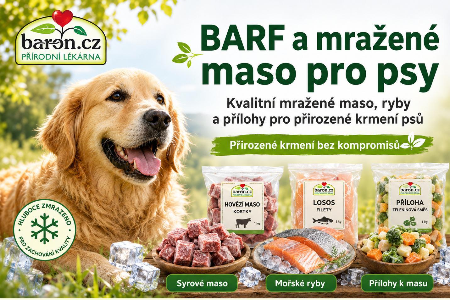 BARF a mražené maso pro psy