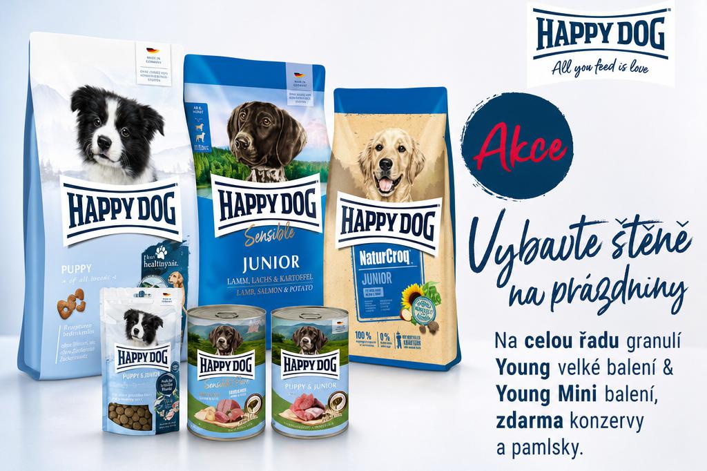 Happy Dog Young + konzervy a pamlsky ZDARMA